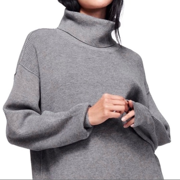 Free People Turtleneck Tunic Pull Over Sweater - Picture 2 of 10